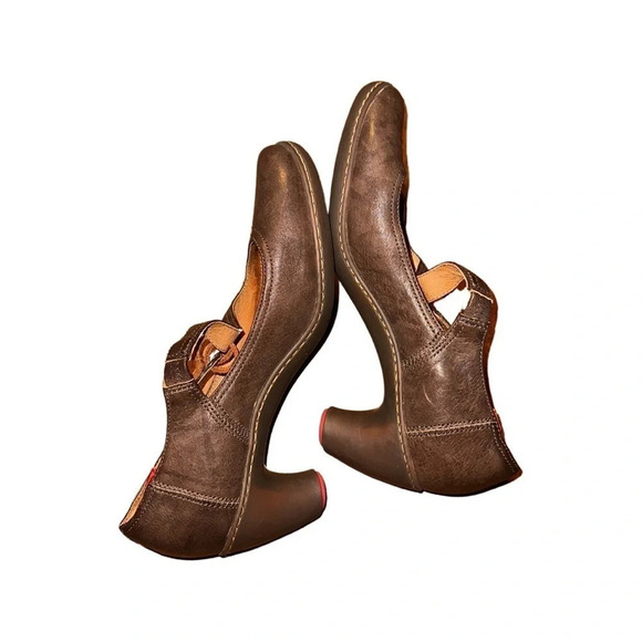 Camper Mary Jane Brown Leather Heels Size 38/8 - Picture 6 of 7